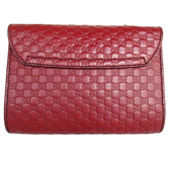 Auth GUCCI Micro Guccissima Crossbody Shoulder Bag Bordeaux leather - Picture 3 of 14